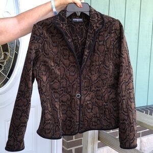 KHANGURA Blazer Jacket Size M Made in America Dry Clean